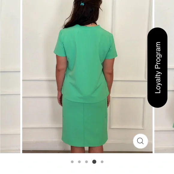 Surgical Green, C. Saucy Scrub Top, 3XL - Picture 4 of 6